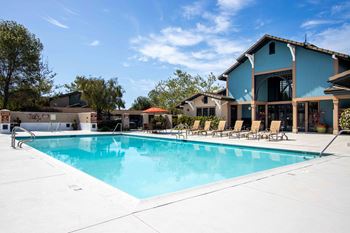the swimming pool at our apartments